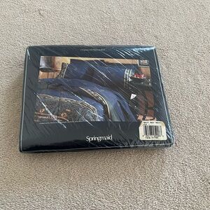 Springmaid Navy blue TWIN Fitted Sheet